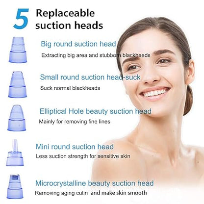 Electric Facial Blackhead Remover Vacuum Pore Cleaner Acne Cleanser Black Spots Removal Face Nose Deep Cleaning Tools Dropship