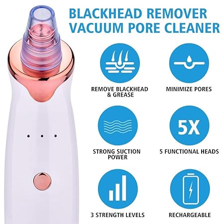 Electric Facial Blackhead Remover Vacuum Pore Cleaner Acne Cleanser Black Spots Removal Face Nose Deep Cleaning Tools Dropship