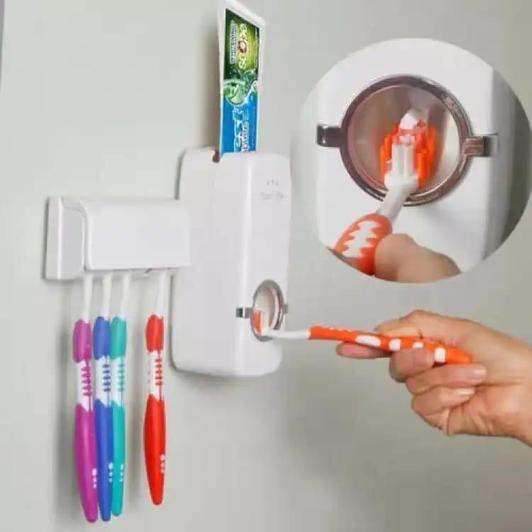 ABS Plastic Toothbrush Holder – Durable, White, Compact Design