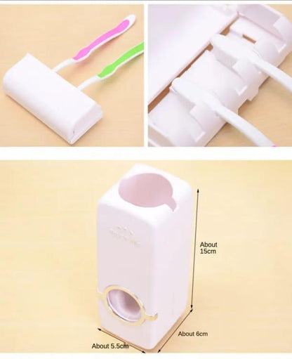 ABS Plastic Toothbrush Holder – Durable, White, Compact Design