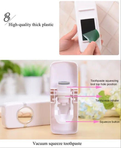 ABS Plastic Toothbrush Holder – Durable, White, Compact Design