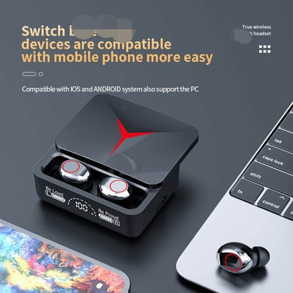 M90 Pro TWS Earbuds – Bluetooth 5.3, LED Display, Wireless Gaming Earphones