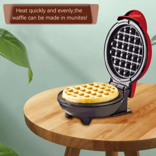 Mini Waffle Maker – Non-Stick Breakfast Machine, Easy to Clean, Compact Design (Random Color)